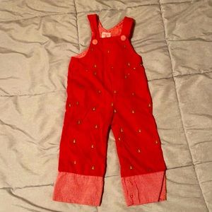 MUDPIE BABY CHRISTMAS OVERALLS